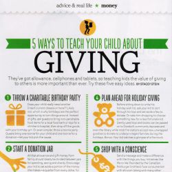 Today’s Parent, 5 ways to teach your child about giving